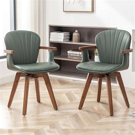 Amazon Lunling Swivel Dining Room Chairs Set Of Mid Century