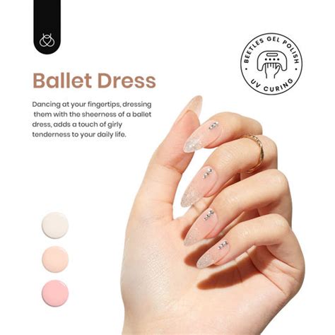 GetUSCart Beetles Jelly Gel Nail Polish Set 6 Colors Ballet Dress Milky White Sheer Pink Nude