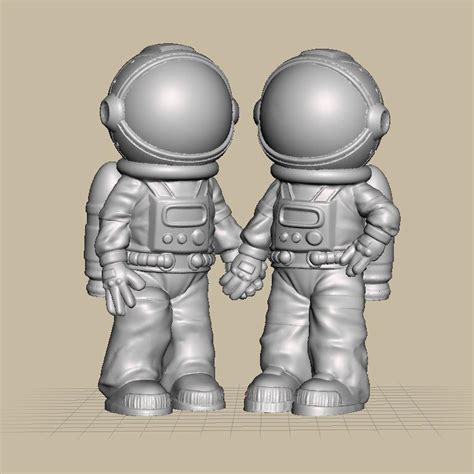 Stl File 🚀astronaut Couple 👩‍🚀👨‍🚀 3mf・3d Printer Model To Download・cults