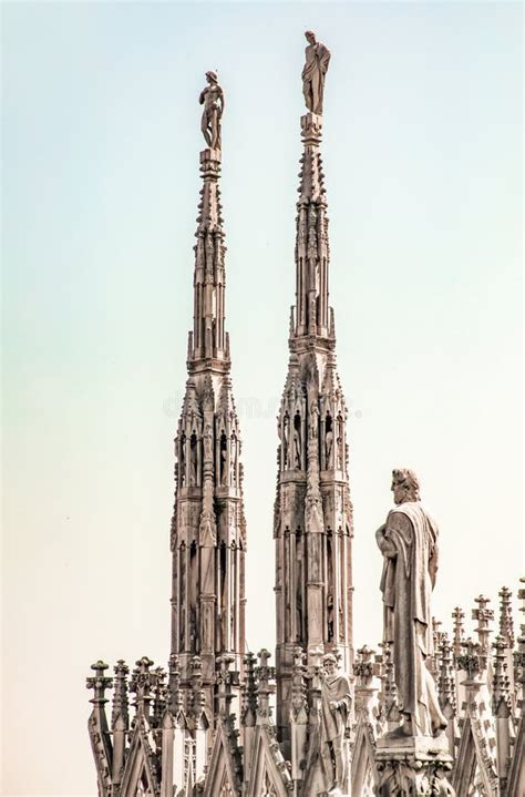 Roof Of Milan Cathedral Duomo Di Milano Editorial Photo Image Of