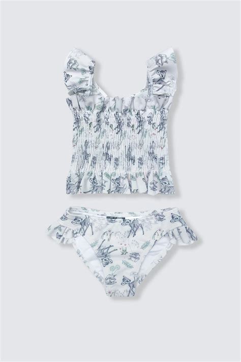 Disney Bambi Smocked Ruffle Strap Bikini Kiddiposh Official Summertide