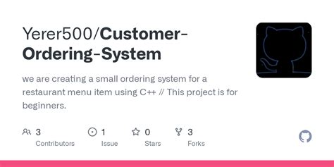 Github Yerer500customer Ordering System We Are Creating A Small