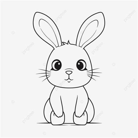 cute bunny  ears  eyes outline sketch drawing vector bunny