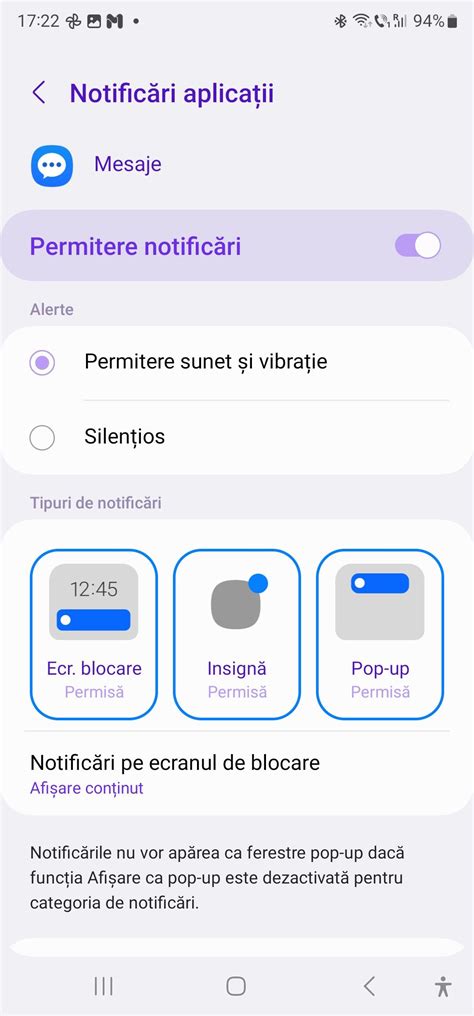 SMS primite fara sunet pe S22 Ultra. Cum se rezolva - Samsung Community