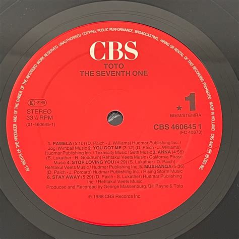 Toto The Seventh One Vinyl Lp — Record Exchange