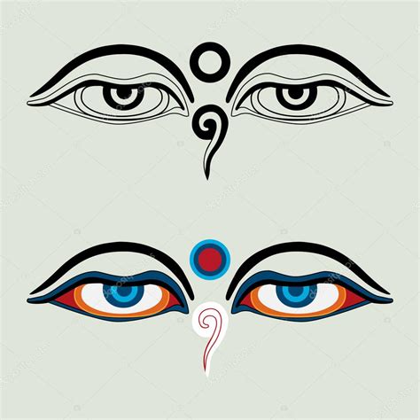 Eyes of Buddha — Stock Vector © mpmpya #76787801