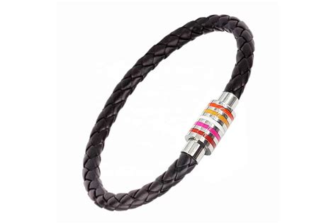 Lesbian Flag Braided Bracelet Pride Shop NZ