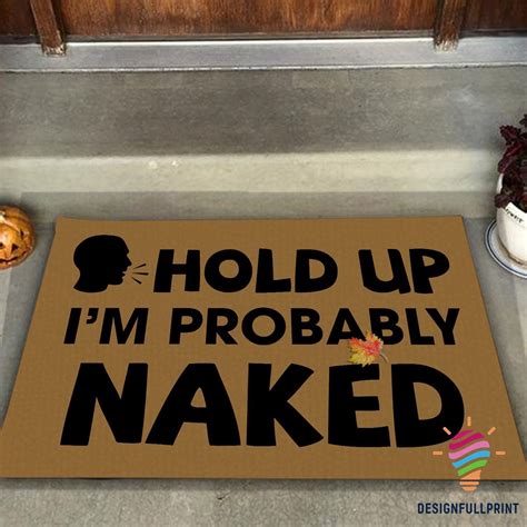 Funny Naked Non Slip Rubber Backing Doormat Or Coir Doormat LH Door Mat Funny Home Decor