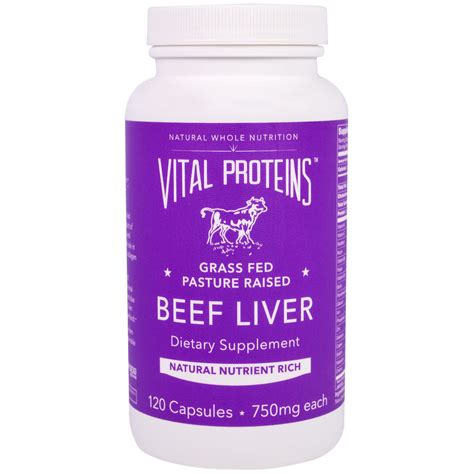 Vital Proteins Beef Liver 750 Mg 120 Capsules