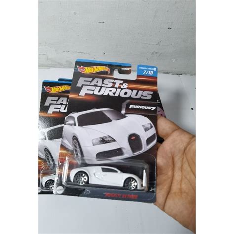 Jual Hot Wheels Fast Furious Bugatti Veyron Putih Hotwheels Wave 3 Race Edition Shopee Indonesia