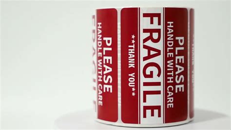 Fragile Handle With Care Warning Stickers For Shipping And Packing