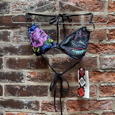 Repop ED HARDY Rhinestone Dragon Tattoo Bikini I Depop