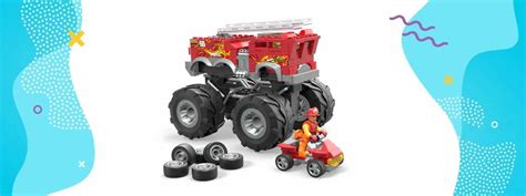 Mega Hot Wheels Monster Trucks Alarm Azik Atv Pojazd Do Zbudowania Zestaw Klock W