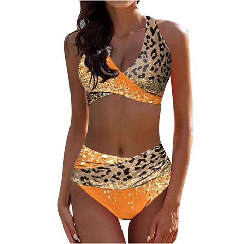 LYXSSBYX Bikini Sets For Women Two Piece Women S Sexy Split Bikini Two Piece Print Beach
