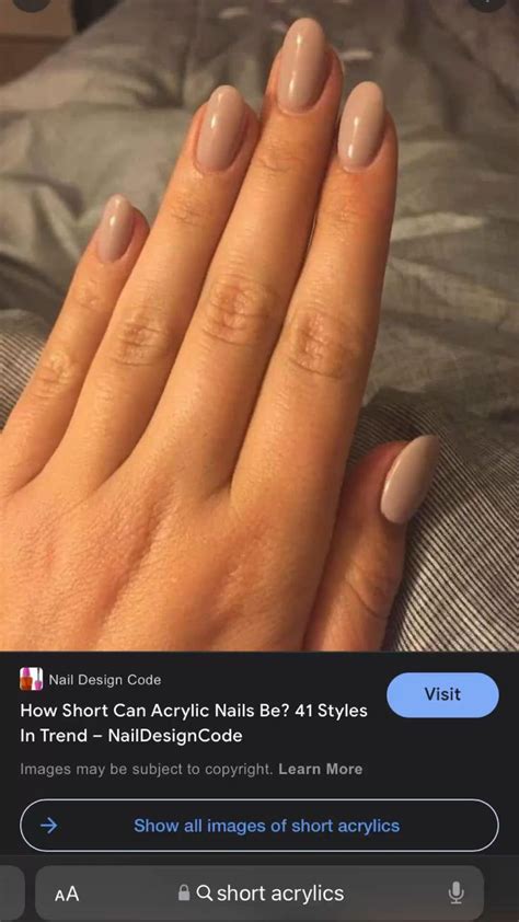 Short Nude Acrylic Nails