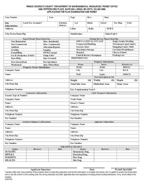 Fillable Online Princegeorgescountymd Prince Georges County Application