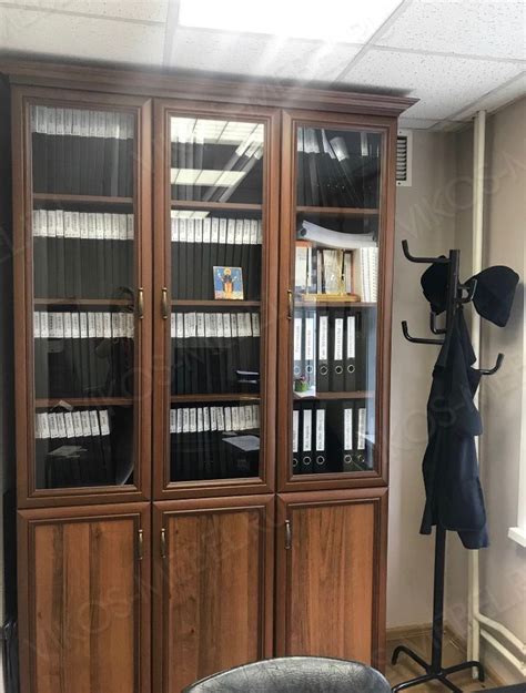 Книжный шкаф 2/1 - цена 26 300 руб. цвет Патина донской орех