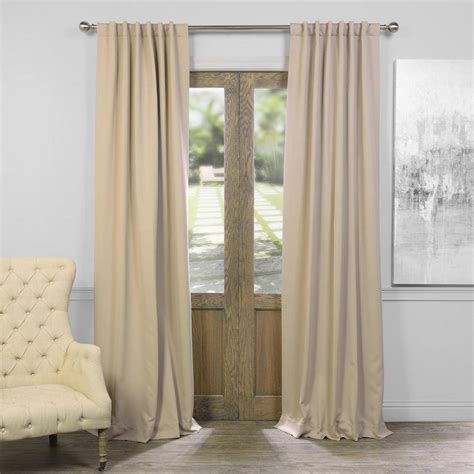 Exclusive Fabrics Furnishings Classic Taupe Beige Blackout Curtain