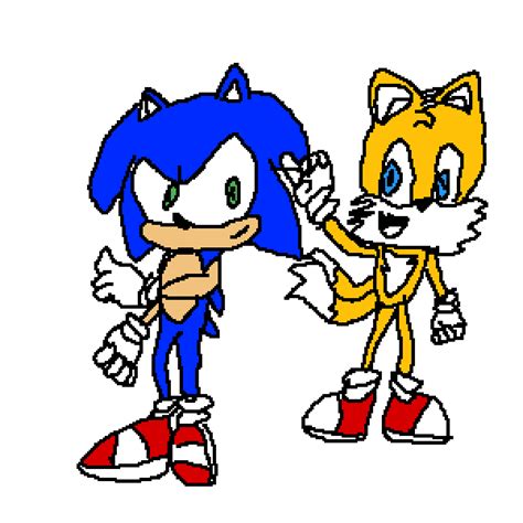 Pixilart Sonic And Tails By Sonic Gamer