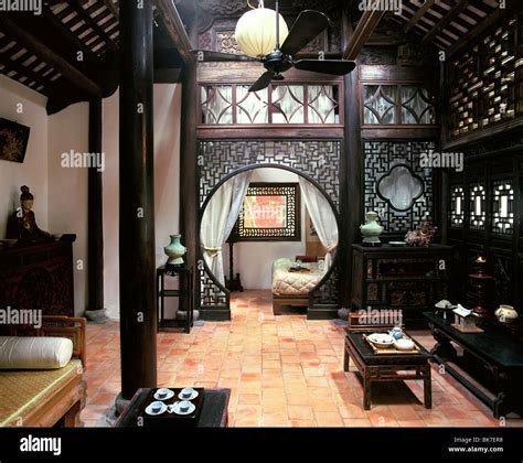 Traditional Style Vietnamese House Hanoi Vietnam Indochina Stock