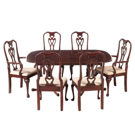 Pennsylvania House Queen Anne Style Cherry Dining Set Ebth