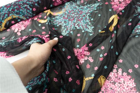 Шифон розово-голубые цветы купить в интернет-магазине Ярмарка Мастеров ...