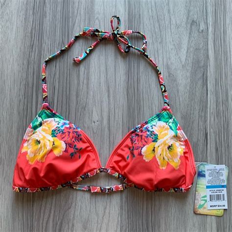 Hobie Swim Nwt Hobie Tropical Triangle Bikini Top Poshmark