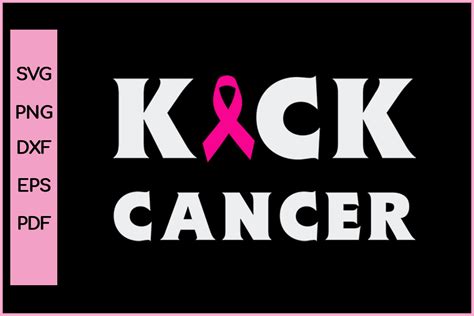 Kick Cancer Breast Cancer Awareness Svg Graphic By Nice Print File