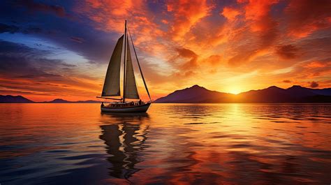 Sail boat silhouette photo at sunset 27597003 Stock Photo at Vecteezy