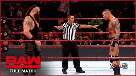 Full Match Braun Strowman Vs Randy Orton Raw Sep Youtube