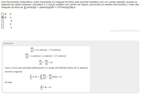 Uma Ferramenta Matemática Muito Importante é A Integral De Linha