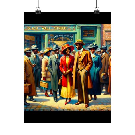 Black Wall Street Poster Matte Diamond Tier Series Etsy