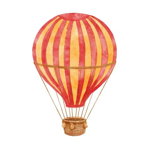 Premium Vector Watercolor Cute Hot Air Balloon