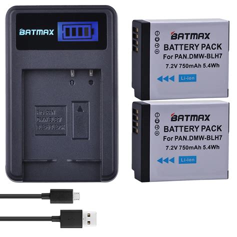 Pcs Mah Dmw Blh Dmw Blh Battery Lcd Usb Charger For Panasonic