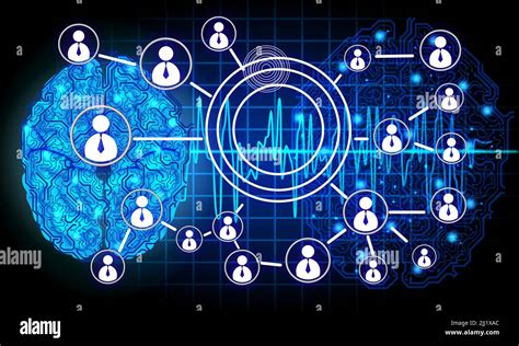 Le Cardiogramme Et Le Circuit Num Rique Du Cerveau Carte De Concept