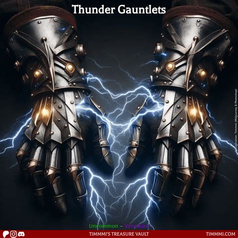 Thunder Gauntlets Wondrous Item Rare Requires Attunement R