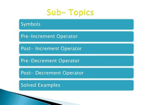 Increment And Decrement Operator In C Programming Powerpoint Slides