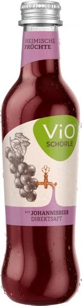 Vio Schorle Johannisbeer Direktsaft 24x0 33l MW Glas