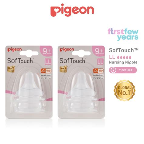 Pigeon Softouch Peristaltic Plus Wide Neck Nipple Twin Pack Total Of