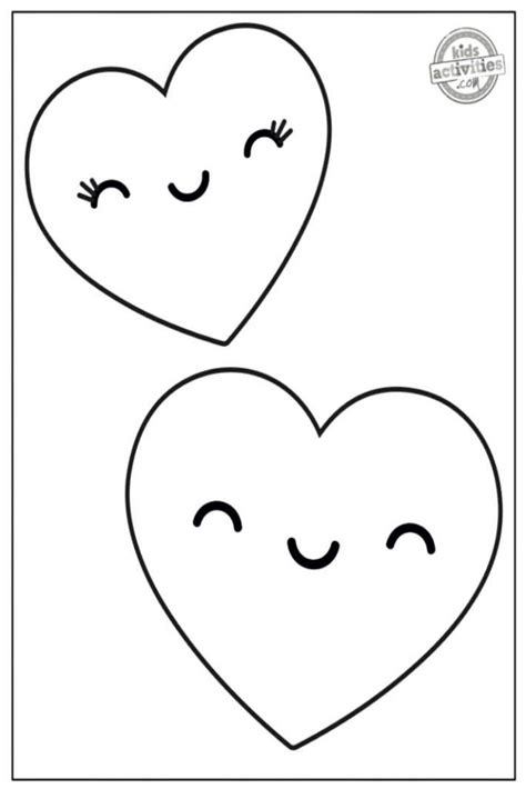 Easy Valentines Coloring Pages For Toddlers And Preschoolers Kids