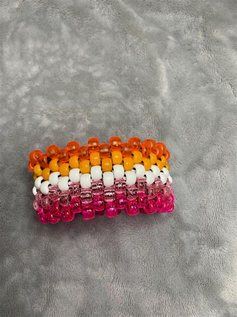 Lesbian Pride Kandi Cuff Etsy