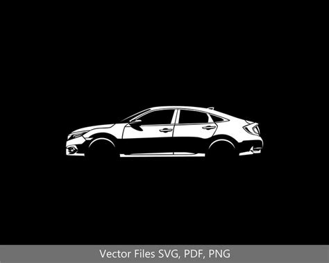 Civic Turbo Silhouette Vector Graphic Clipart For Cricut Png Pdf Svg