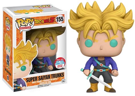 Funko Pop Animation Dragnball Z Super Saiyan Trunks 2016 Nycc Exclusive Vinyl Figure