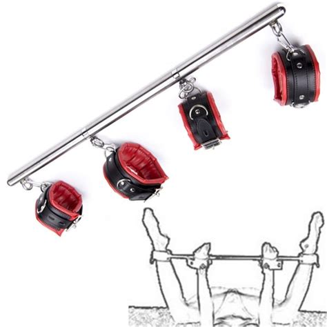 Cw Bdsm Bondage Set Adjustable Spreader Bar Sex Slave Handcuffs Ankle Cuffs Fetish