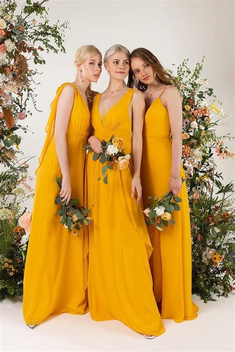 Yellow Bridesmaid Dresses 12 Ideas For Bright Celebration