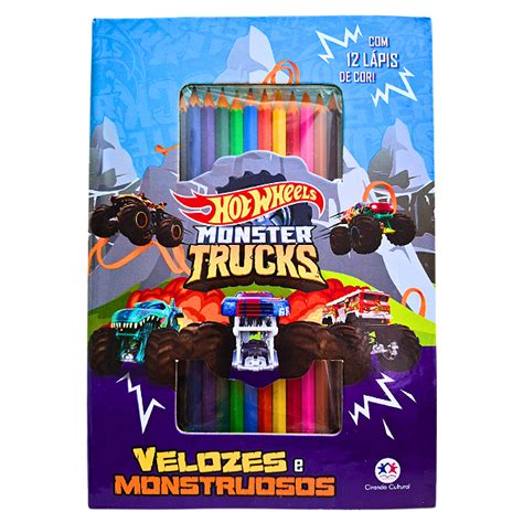 Hot Wheels Monster Trucks Desenhos para Colorir Lápis de Cor Jully Malzoni Atelie Costura