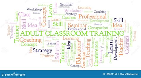 Adult Classroom Training Word Cloud Stock Illustration Illustration