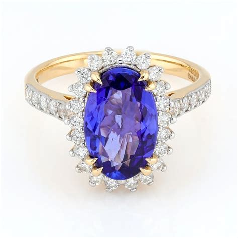 No Reserve IGI Certified Tanzanite 2 94 Cts Diamond 0 50