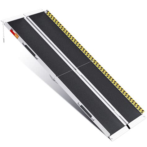 VNN Portable Wheelchair Ramp 6FT Non Slip Aluminum Folding Handicap