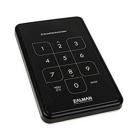 Black Metal Zalman 500 GB External Hard Drive for PC/Mac Data Securit ...